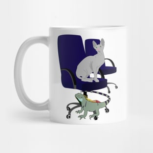 Chair, Iguana and Cat Mug